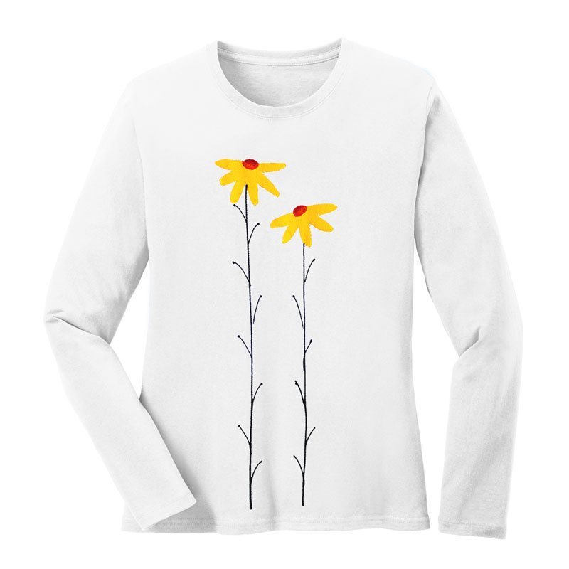 3a_long-sleeved white shirt with yellow flowers.jpg
